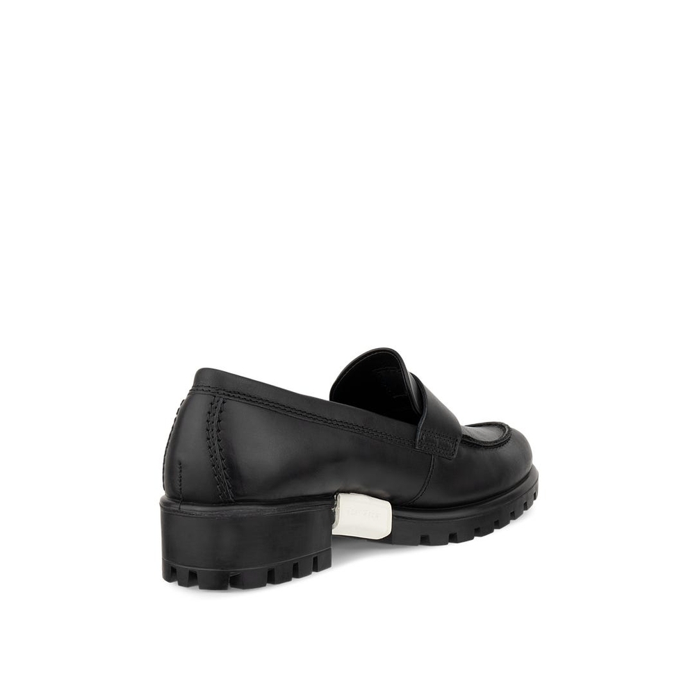 Ecco ModTray Women's Black Leather Penny Loafer Size 41EU/10-10.5US - Picture 11 of 13